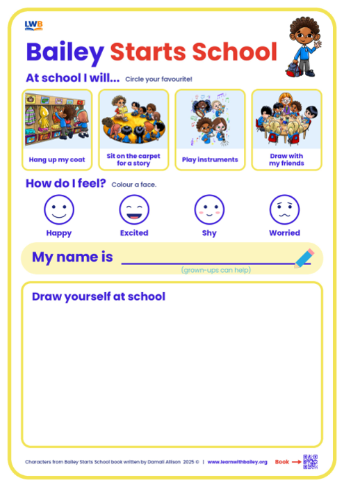 Preview of Bailey Starts School GIFT